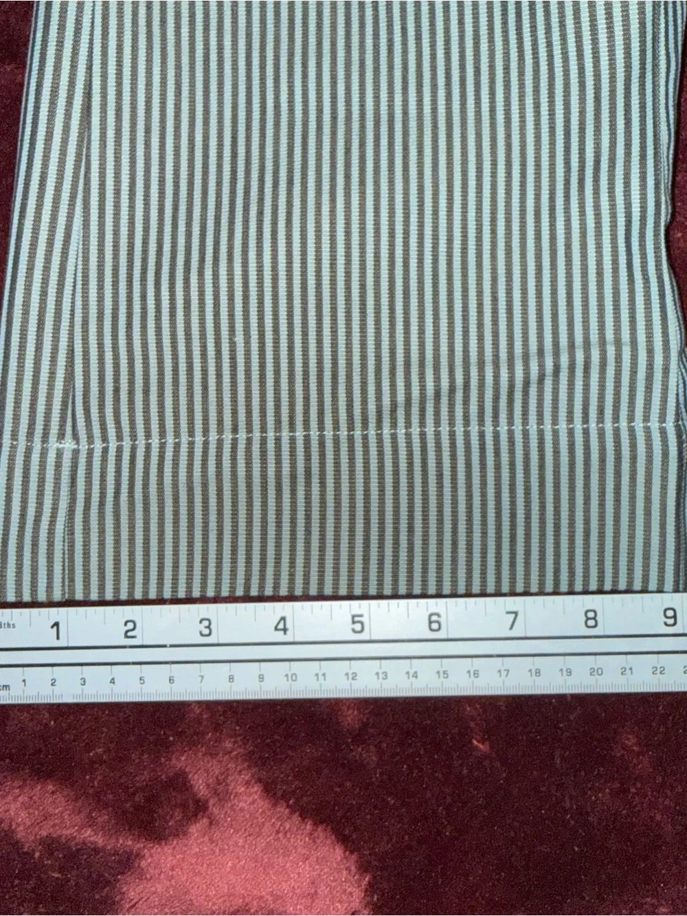 Hurley Green & Brownish Black Pin Stripe Pants Size 7 Low Rise Women's NWT
